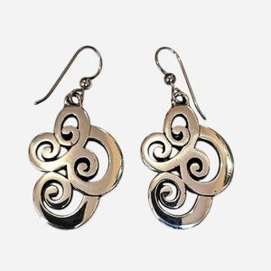 Elegant Brighton Silver Swirl Earrings